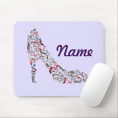 High Heel Shoes Collage Stiletto Art マウスパッド (マウス)