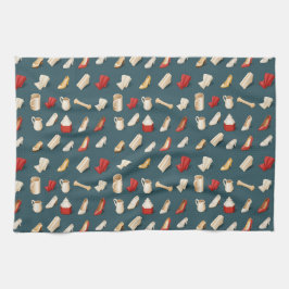 high heels pitchers and folded fabrics キッチンタオル