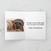 High I Fly Turkeyグリーティングカードを飛ばせるヴィンテージ シーズンカード (内部)