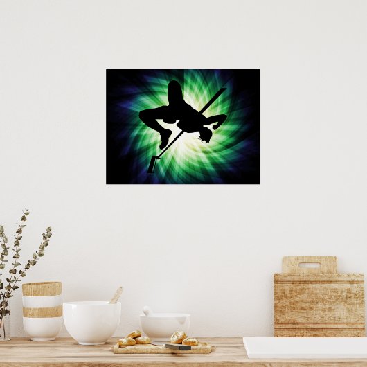 High Jump Silhouette; Cool ポスター (キッチン)