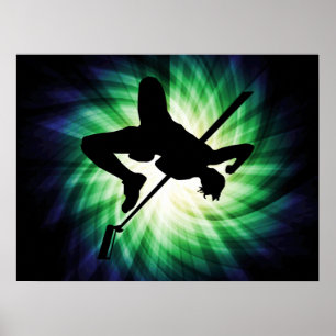 High Jump Silhouette; Cool ポスター
