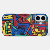 High Noon-Hand Painted Abstract Art Case-Mate iPhoneケース (裏面 (横))