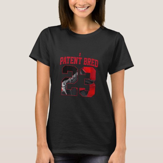 High Og Patent Bared 1s Teeと23番のシューズのマッチング Tシャツ (正面)