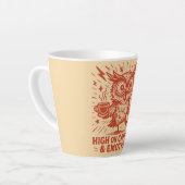 High on Caffeine & Emotions カフェラテマグ (左アングル)