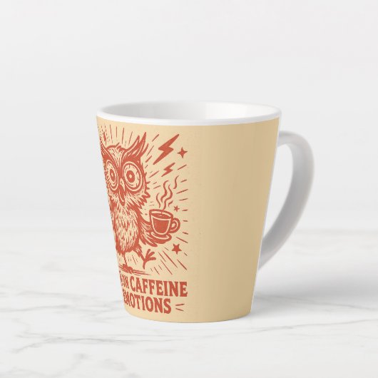 High on Caffeine & Emotions カフェラテマグ (右アングル)