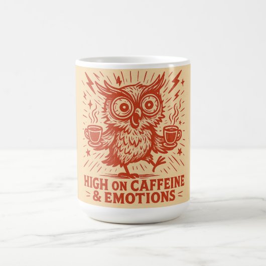 High on Caffeine & Emotions コーヒーマグカップ (中央)
