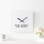 High Output Low Noise Minimalist Square Clock スクエア壁時計 (ホーム)