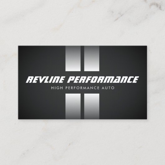 High Performance Auto Racing Stripes Black 名刺 (正面)