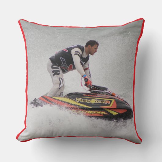 High Performance Jet Ski Decorative Pillow クッション (正面)