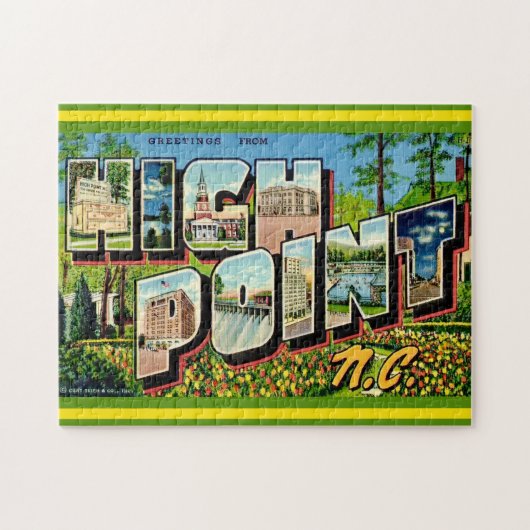 High Point NC 11x14 Postcard ジグソーパズル (横)