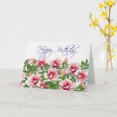 High-Poly Peony Birthday Card カード (黄色い花)