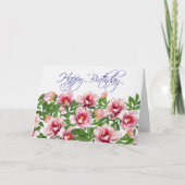 High-Poly Peony Birthday Card カード (正面)