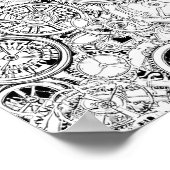 High-Precision Repeating Steampunk Gears Template ポスター (角)