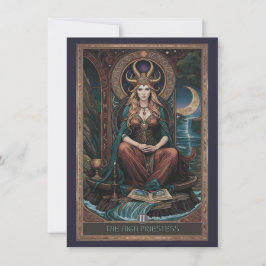 High Priestess Tarot Art Flat Thank You Card サンキューカード