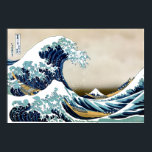High Quality Great Wave off Kanagawa (38" x 26") ポスター<br><div class="desc">The Great Wave off Kanagawa (神奈川沖浪裏 Kanagawa-oki nami ura?, "Under a wave off Kanagawa"), also known as The Great Wave or simply The Wave, is a woodblock print by the Japanese ukiyo-e artist Hokusai. It was published sometime between 1829 and 1833[1] in the late Edo period as the first print...</div>
