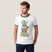 High-quality "Hoppy Easter" gnome illustration Tシャツ (正面フル)