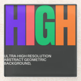 High-Resolution Abstract Art ガラスコースター