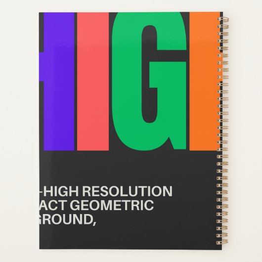 High-Resolution Abstract Art  プランナー手帳 (裏面)