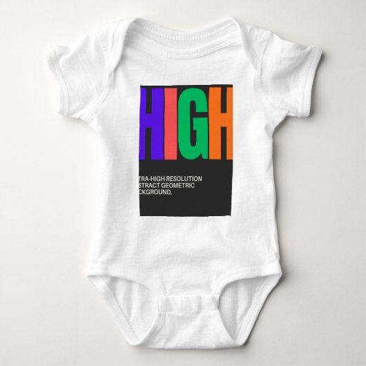 High-Resolution Abstract Art ベビーボディスーツ (正面)