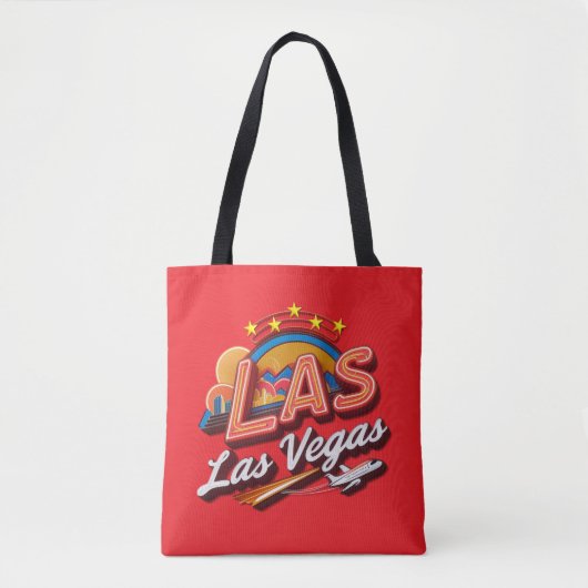 High Rolling LAS Airport Code Tote Bag トートバッグ (正面)