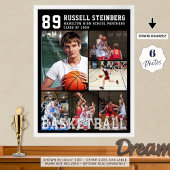 High School Basketball Senior Night Photo Collage ポスター