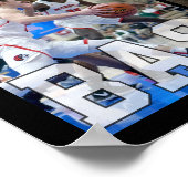 High School Basketball Senior Night Photo Collage ポスター (角)