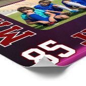 High School Basketball Team Sports Photo Collage ポスター (角)