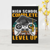 High School Complete Video Game Senior Graduation  カード (黄色い花)