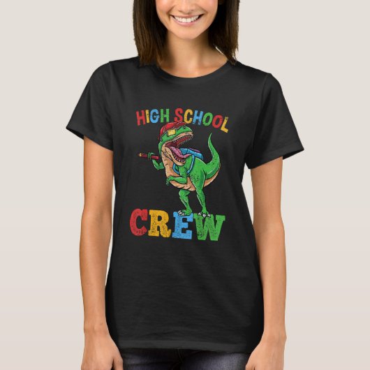 High School Crew Rex Dinosaur Back To School Boys  Tシャツ (正面)