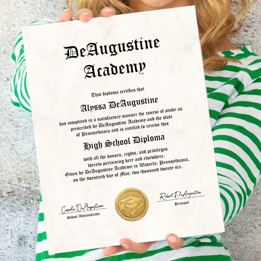 High School Diploma for Homeschool ポスター