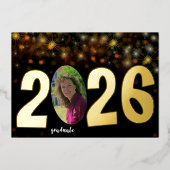 High School Graduation Announcement foil card 箔シーズンカード (正面)