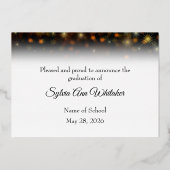 High School Graduation Announcement foil card 箔シーズンカード (裏面)