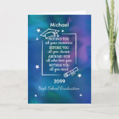 High School Graduation Custom Name and Year カード (正面)