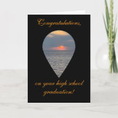 High School Graduation, Folded Greeting Card カード (正面)