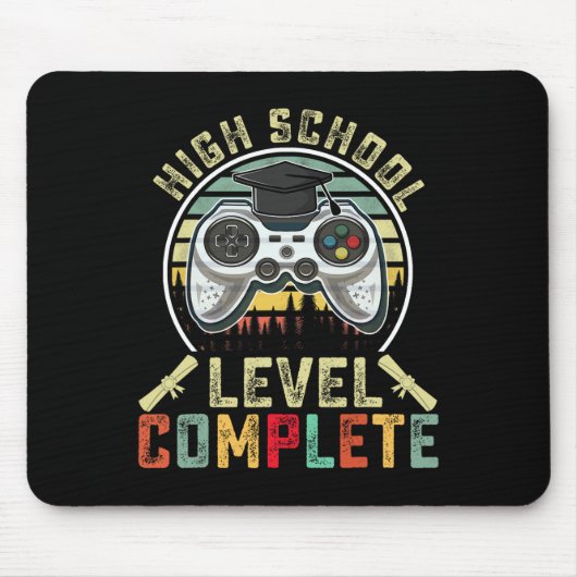 High School Level Complete Gamer School Graduation マウスパッド (正面)
