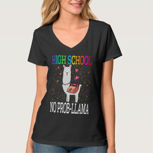 High School No Prob Llama Back To School Tシャツ (正面)