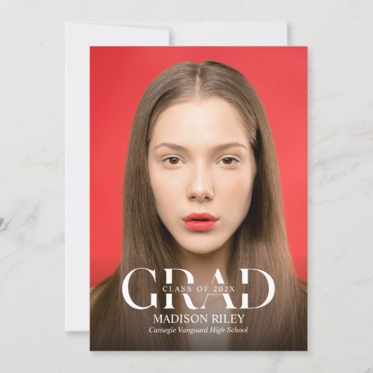 High School Photo Graduation Invitation 招待状 (正面)