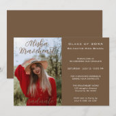 High School Photo Graduation Party Invitation 招待状 (正面/裏面)