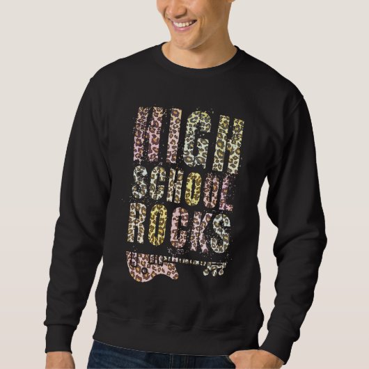 High School ROCKS Student Teacher Rockstar Team Ro スウェットシャツ (正面)