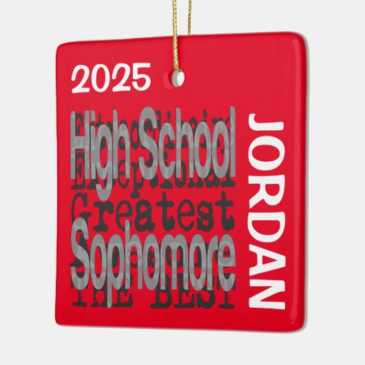 High School Sophomore Extraordinaire CUSTOM セラミックオーナメント (左)