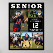 High School Sports Senior 5 Photo Collage ポスター (正面)
