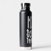 High School Teacher Minimalist White Text ウォーターボトル (右面)