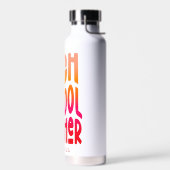 High School Teacher Red Orange Ombre ウォーターボトル (左面)