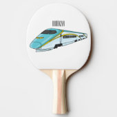 High speed bullet train cartoon illustration 卓球ラケット (裏面)