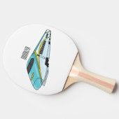 High speed bullet train cartoon illustration 卓球ラケット (横)