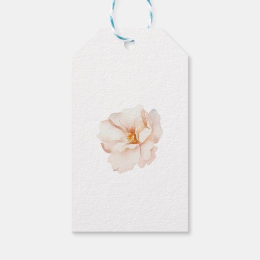 High Tea Pastel Gold Bridal Shower ギフトタグ (裏面)