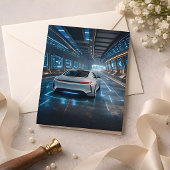High-Tech Automotive Print | Modern Sci-Fi Car  カード