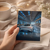 High-Tech Automotive Print | Modern Sci-Fi Car  カード