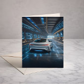 High-Tech Automotive Print | Modern Sci-Fi Car  カード