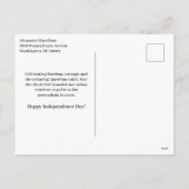 High-Tech Patriotic Independence Day シーズンポストカード (裏面)